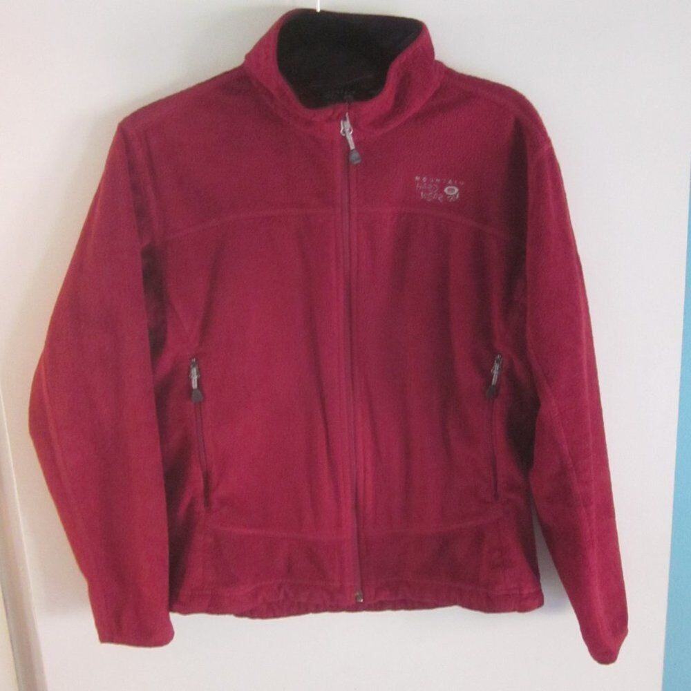 Mountain Hardware Womens Dark Red Size Medium Zip Up Soft Fleece Jacket